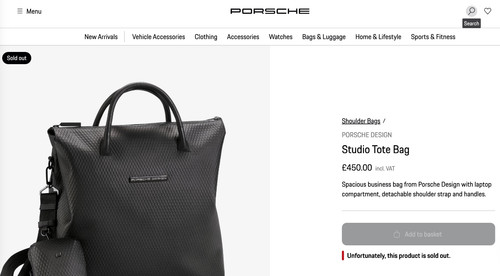 New porsche design studio tote - porsche,