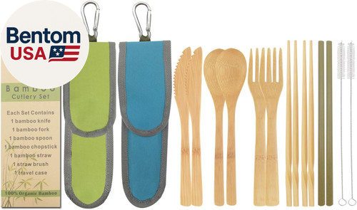 Set bamboo cutlery - set,