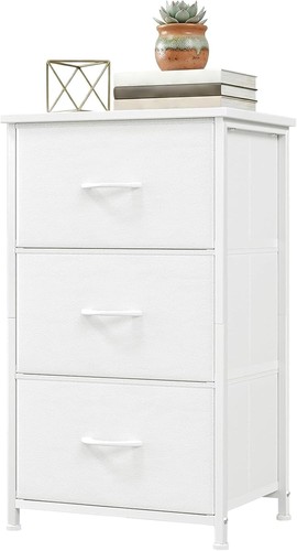 Fabric chest drawers with 3 - fabric,