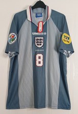 Vintage Umbro 1996/97 Gasgoine #8 England Away Football Shirt Euro 96 Size XL