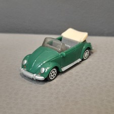 VW Volkswagen Beetle Convertible Green Classic Miniature Toy Car 