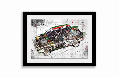 Line tech drawing fiat abarth - tech,
