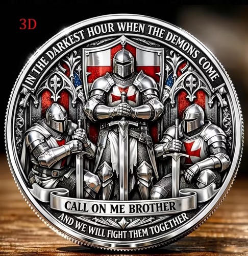Knights templar warrior - knights, coin