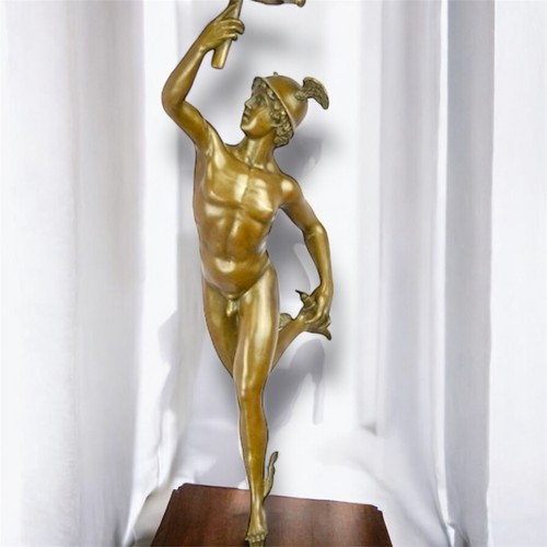 Bronze hermes sculpture - hermes,