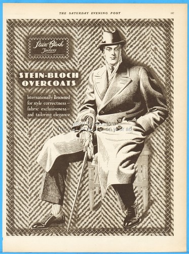 1927 stein bloch overcoats - bloch,