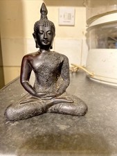 Qing Dynasty Chinese Tibetan Carved Bronze Buddha Very Large, 14 X10 Inch.