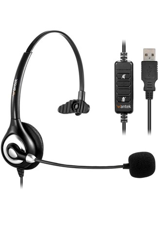 Wantek corded usb headphone - wantek,