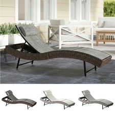 Rattan sun lounger - sun, 5
