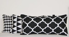 Oblong Cushion Covers Black