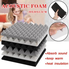 12 Pack Acoustic Panel Tiles Sound Proofing Foam Pads Home Studio Wall Treatment