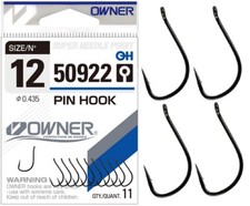 Owner PIN Hook Super Needle Point Barbed Coarse Fishing Hooks 50922 #4-18