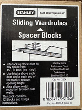 1 set of sliding wardrobe spacer blocks - stanley part no 4320 plus 6 extra