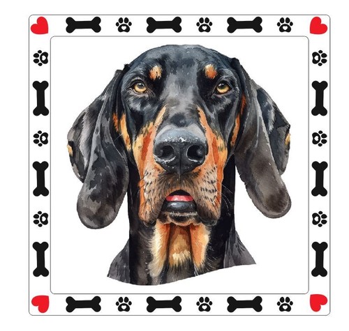 Black and tan coonhound dog - black,
