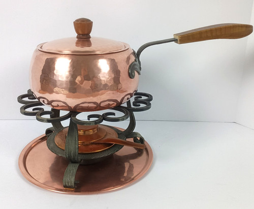 Vintage stockli copper fondue - vintage,