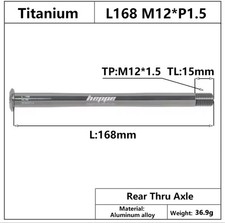 Heppe titanium thru axle l168 - heppe,