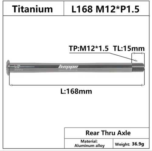 Heppe titanium thru axle l168 - heppe,