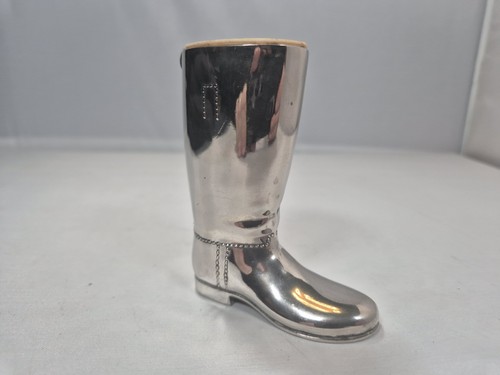Vintage silver plated boot - silver,