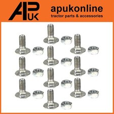 10x Carriage Nut & Bolts M8 x 20mm for John Deere Tractor Combine Harvester