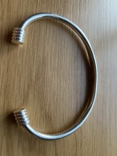 mens sterling silver torque bangle