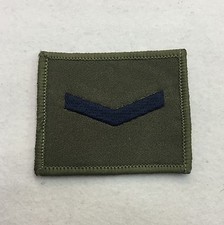 Lance Corporal Rank Badge, Olive Green & Black, LCpl Combat Patch, Hook & Loop