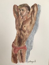 Erotic Art Original Inktense