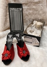 1987, Pirelli Oil, Dynasty High Heel Exquisite Shoes. Rare. In Original Box. UK5