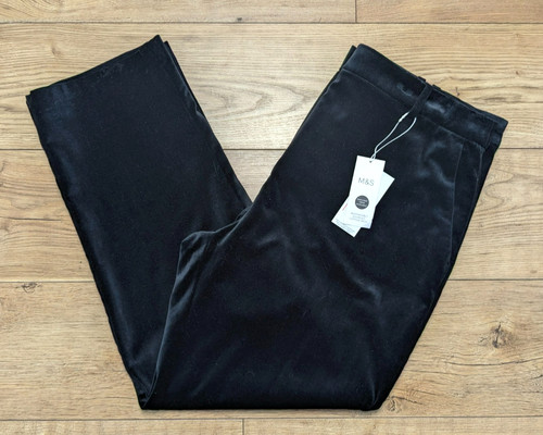 Cotton rich black velvet - m&s,