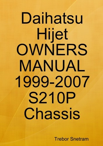 Daihatsu hijet owners manual - hijet,