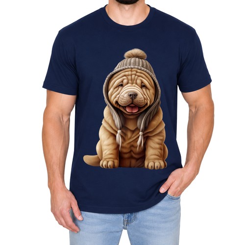 Funny cute shar pei puppy - cute,