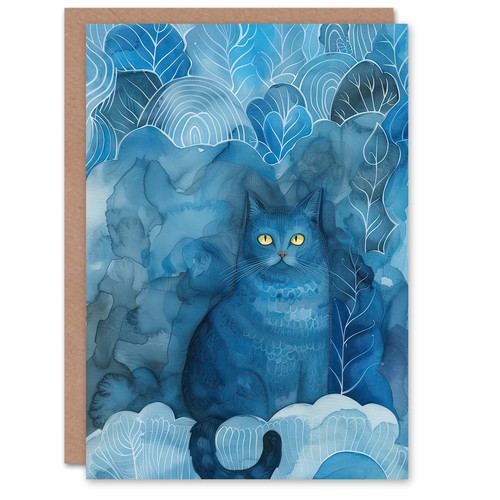 Greeting card moggie - moggie, cat