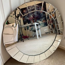 32 inch Round Silver Wall