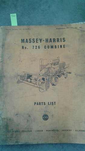 Massey harris 726 combine - massey, no