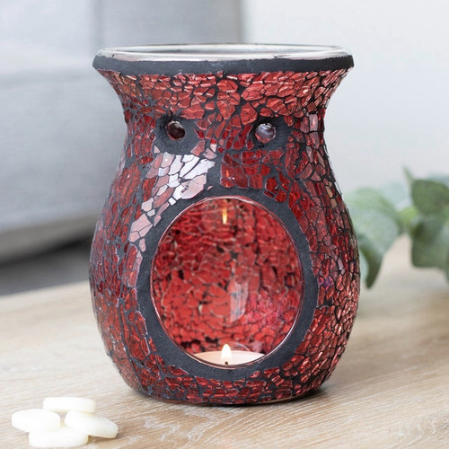 Red flared crackle mosaic - crackle,