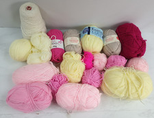 Double Knit Yarn Various Shades Of Pink Yellow Pastel Various Brands 1 kg