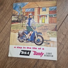 Vintage BSA Scooter A Day In The Life of A BSA Dandy Advertising Brochure