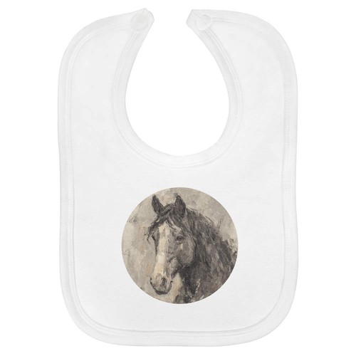 Horse portrait baby bib - bib,