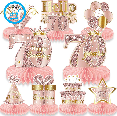 70th birthday table - 70th,