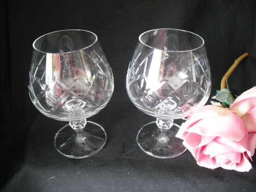 Pair lead crystal cut - pair,