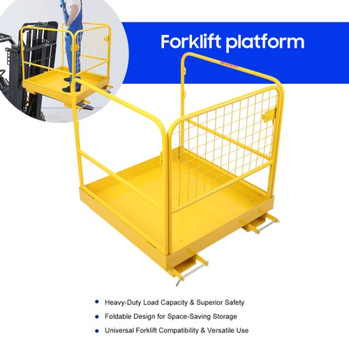 Foldable forklift safety cage - safety,
