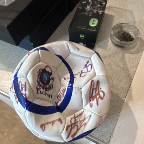 Everton signed football white - signed,