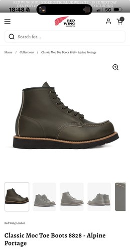 Red wing moc toe - toe, 9.5uk