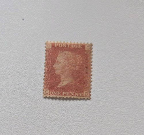1864 penny red unused no - penny,