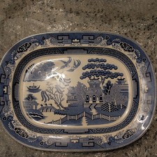 VINTAGE NEW BLUE WILLOW