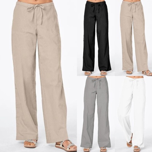 Ladies linen pants women - ladies,