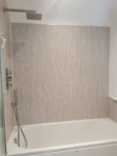 Selkie ‘Silver Rain’ Bathroom Wall Panel and off-cuts