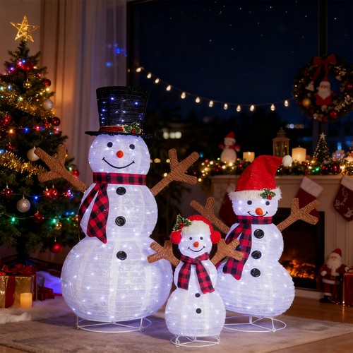 Christmas snowman family set - christmas,