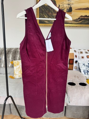 Everbelle cord pinafore - cord, zip