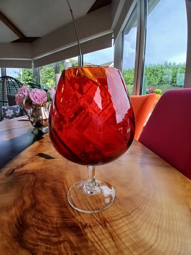 Vintage oversized brandy glass - brandy,