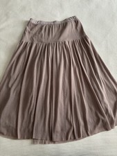 Lunn By Lilith Dusky Pink Layered Lined Skirt Floaty Boho Cotton Mix M/L Net