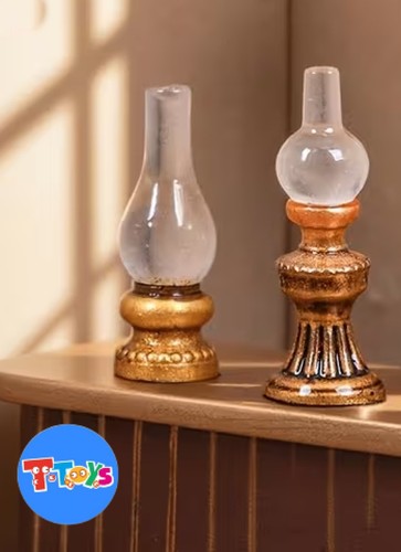 Dolls house brass table oil - dolls,